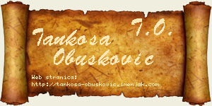 Tankosa Obušković vizit kartica